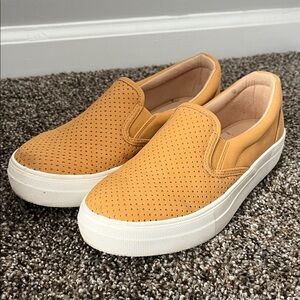 Women's Yellow Slip-On Sneakers